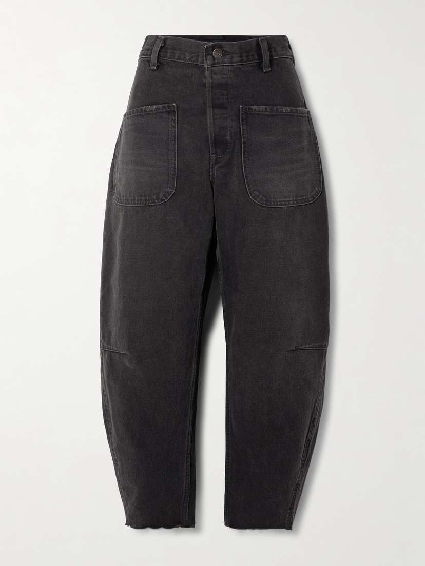 Polo Ralph Lauren Frayed High-rise Tapered Jeans