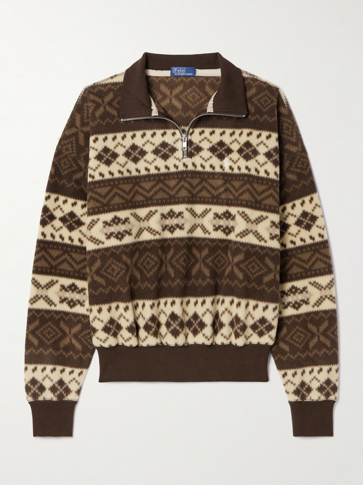 Polo Ralph Lauren - Fair Isle Recycled-fleece Sweatshirt - Brown