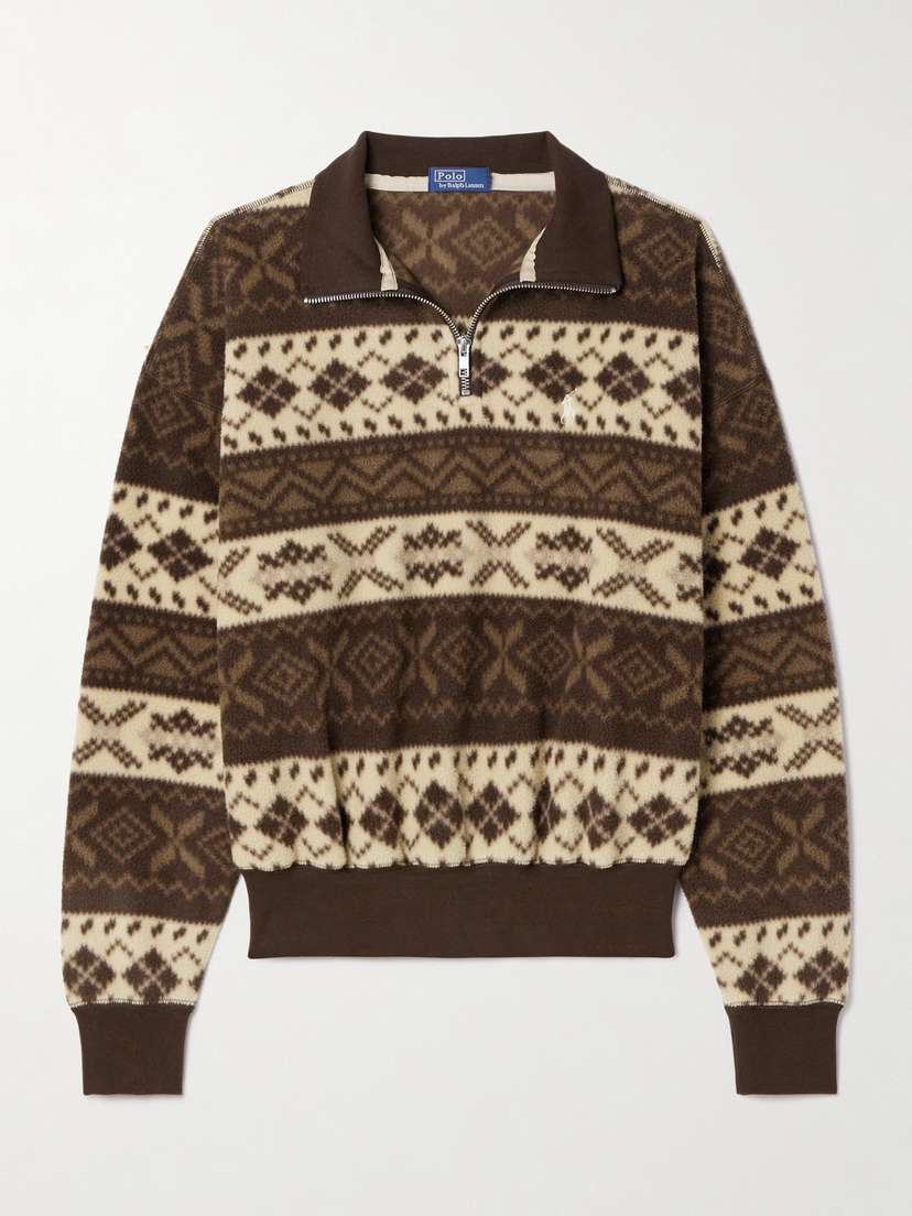 Polo Ralph Lauren Fair Isle Recycled-fleece Sweatshirt - x large