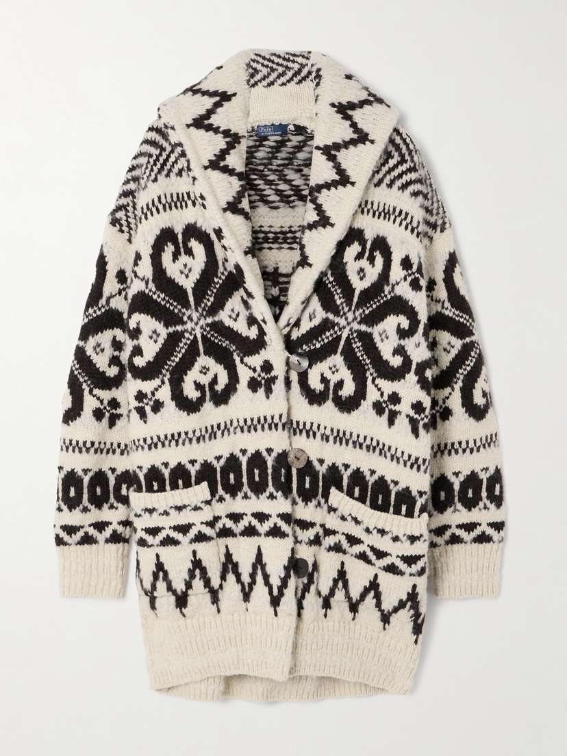 Polo Ralph Lauren Intarsia-knit Wool Cardigan - x large