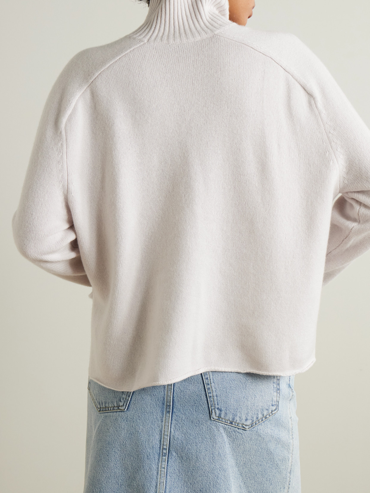 James Perse Recycled-cashmere Turtleneck Sweater In Gray