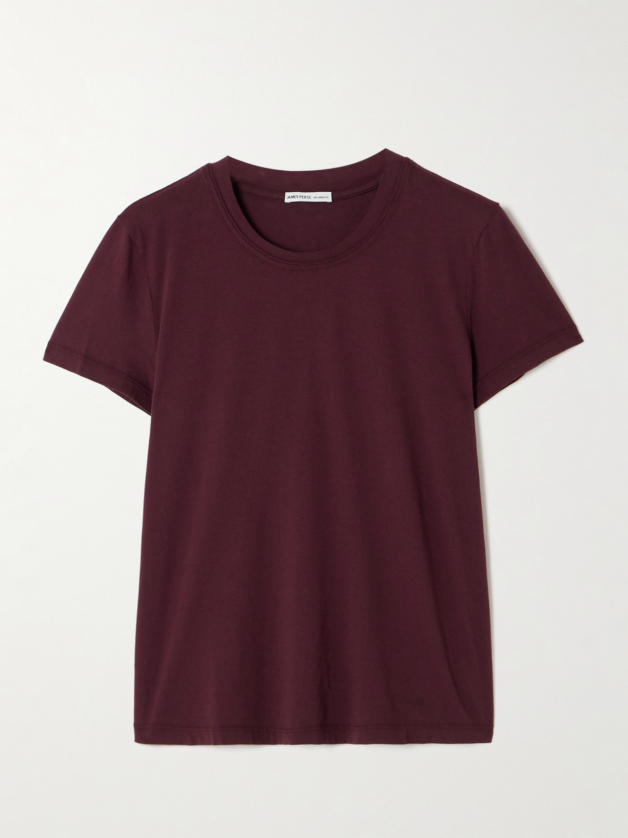 James Perse Vintage Boy Cotton-jersey T-shirt In Burgundy