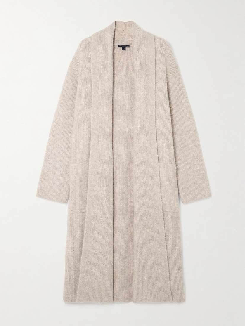 James Perse Ribbed Cashmere-blend Bouclé Cardigan