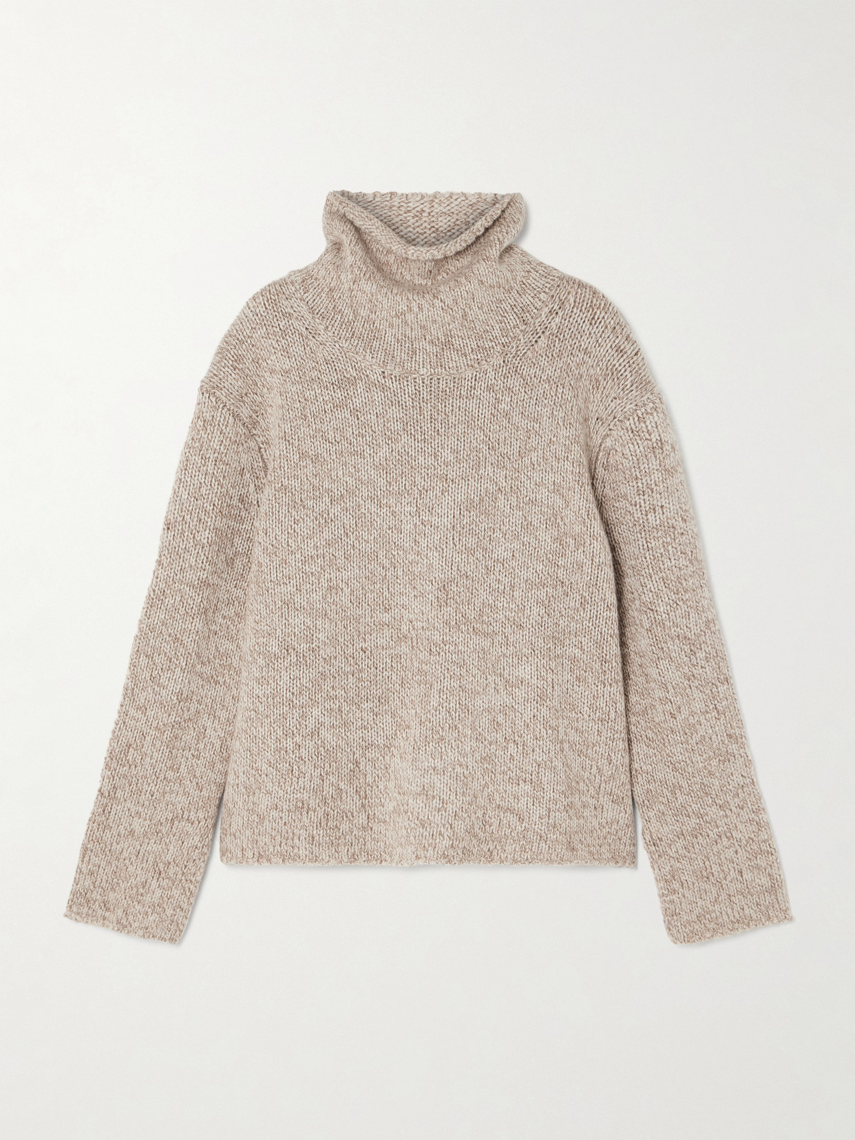 James Perse Recycled-cashmere Turtleneck Sweater In Neutrals