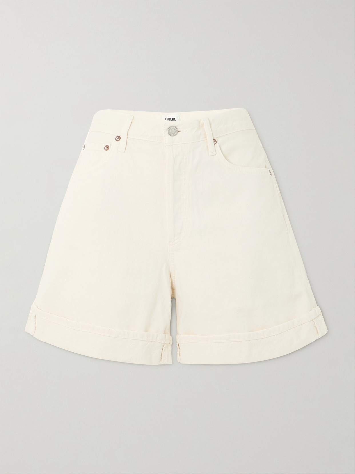 AGOLDE - Dame Denim Shorts - White
