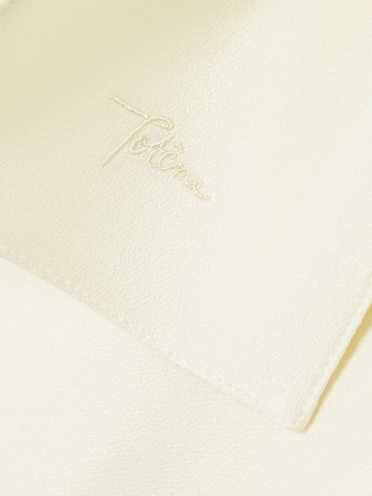 Totême Satin Scarf In Off-white