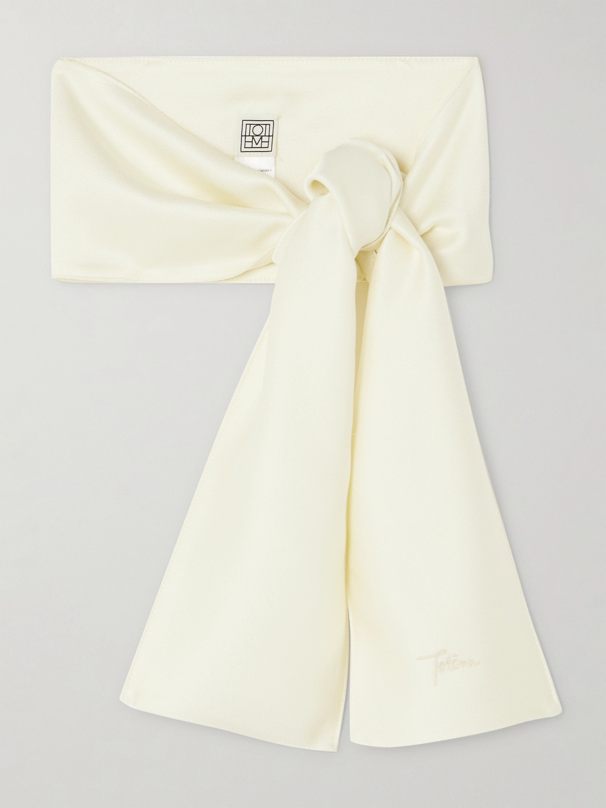 Totême Satin Scarf In Neutral