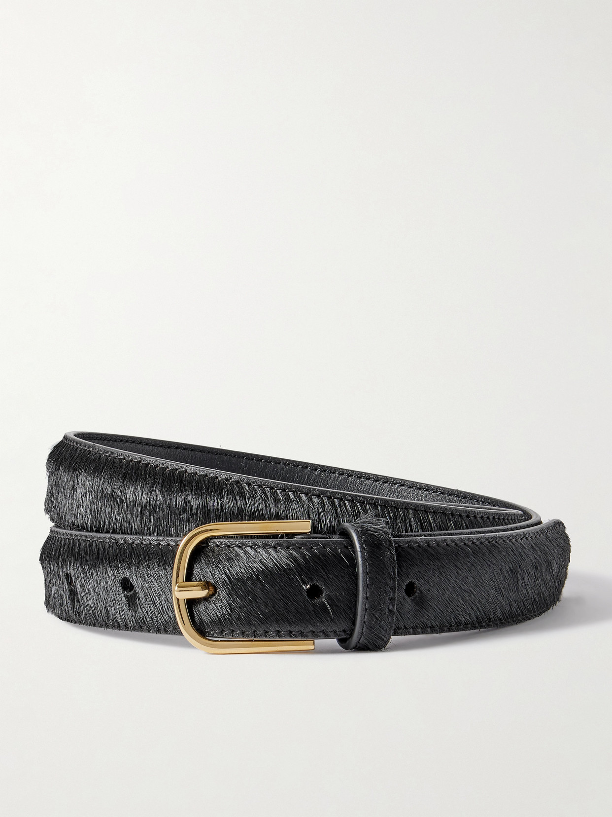 Totême Pony Hair Belt In Black