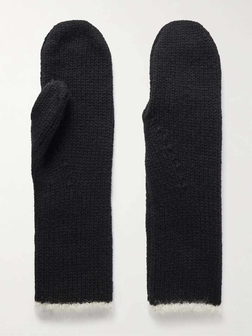 TOTEME Two-tone Wool-blend Mittens
