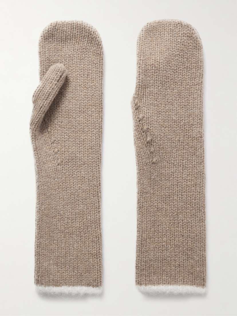 TOTEME Two-tone Wool-blend Mittens