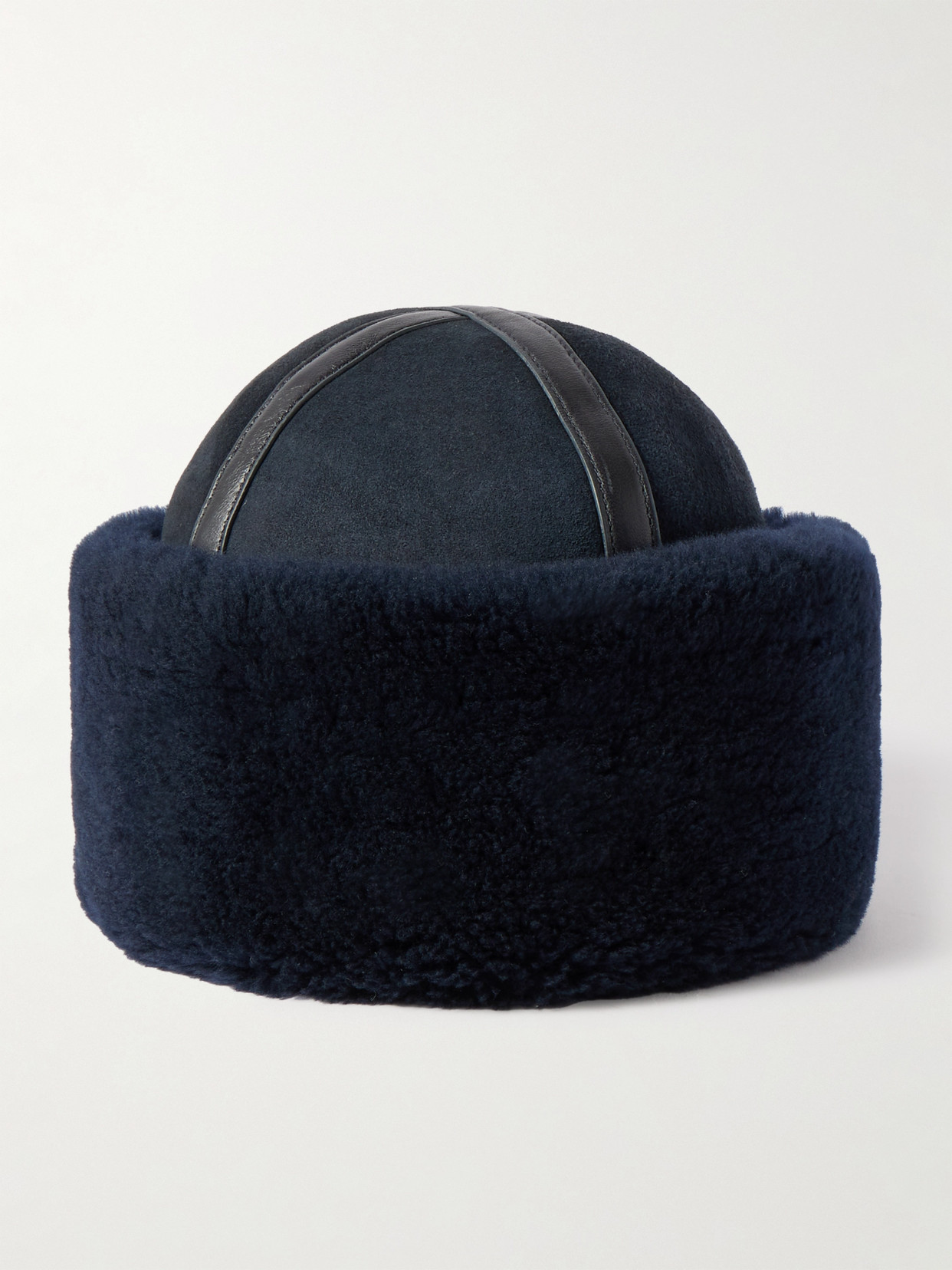 TOTEME - Shearling Hat - Navy