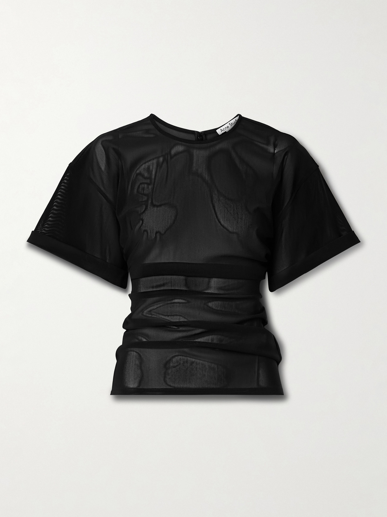 Acne Studios - Gathered Mesh T-shirt - Black