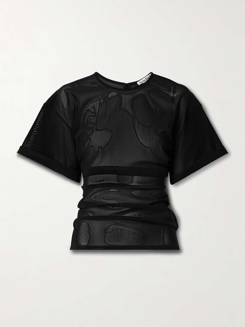 Acne Studios Gathered Mesh T-shirt