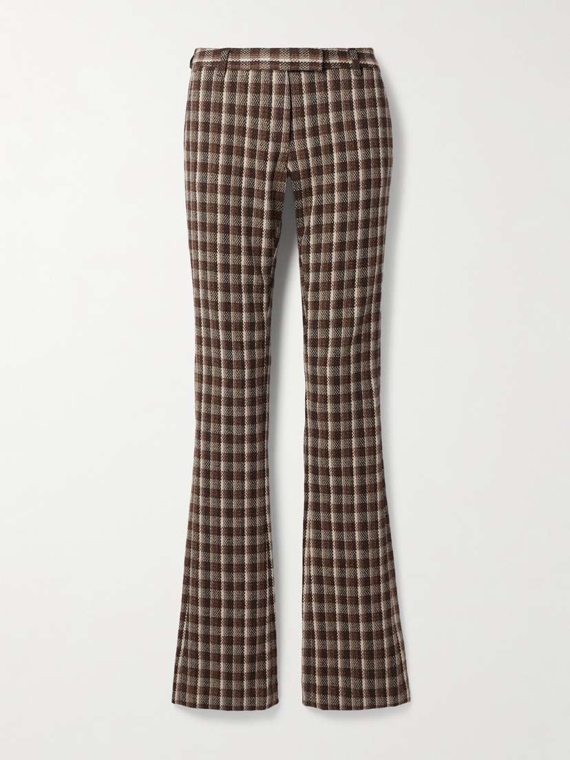 Acne Studios Checked Woven Flared Pants