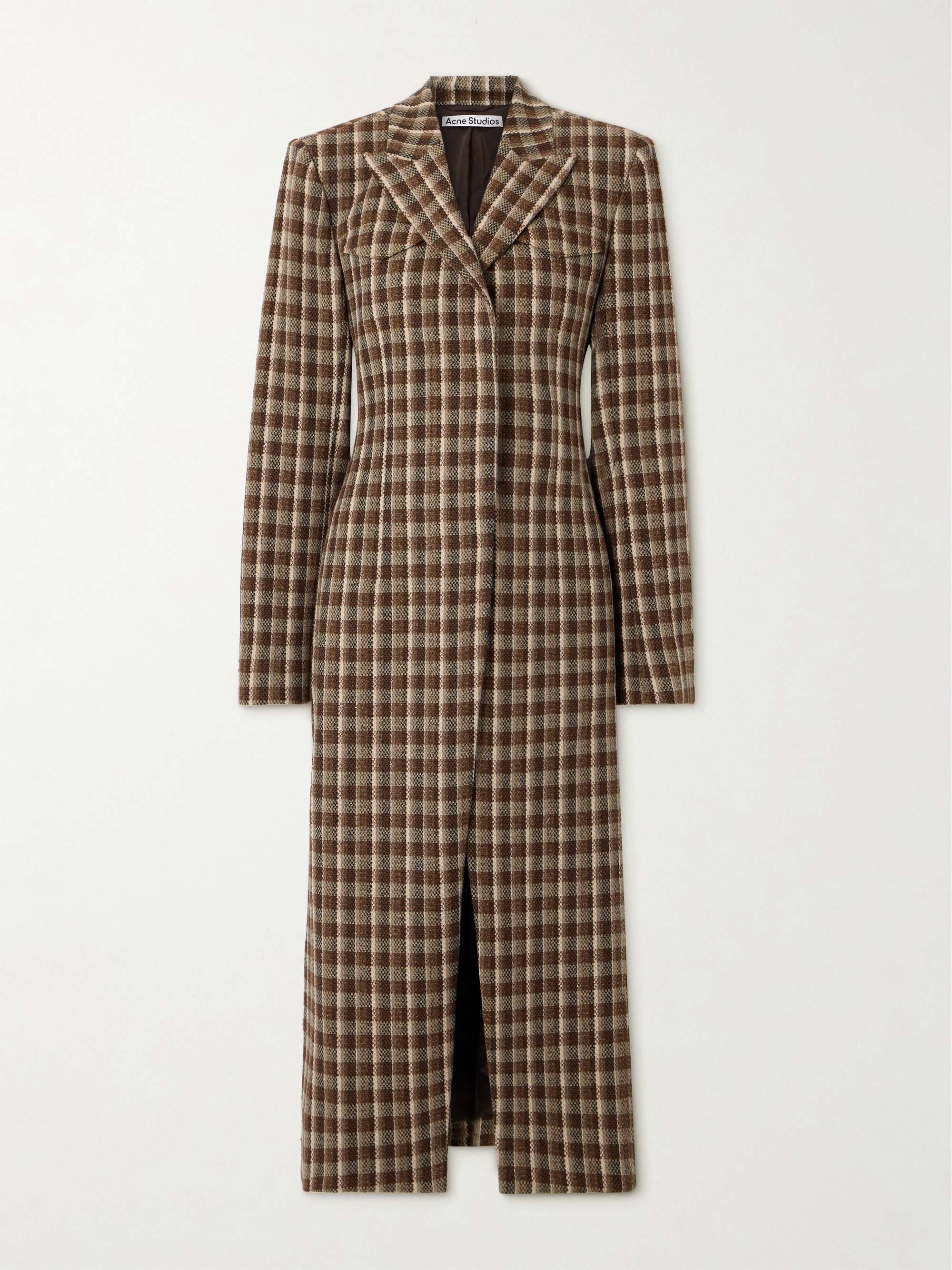 ACNE STUDIOS Checked tweed coat NET A PORTER