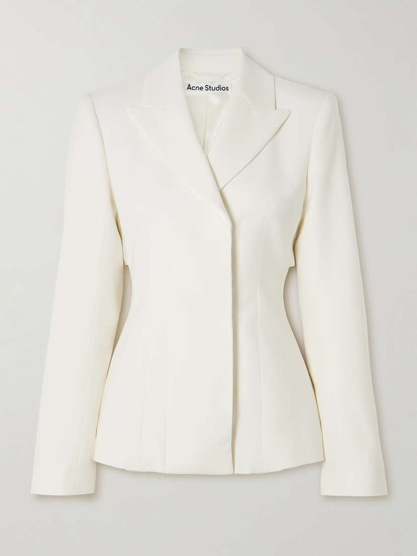 Acne Studios Satin-trimmed Wool-blend Twill Blazer