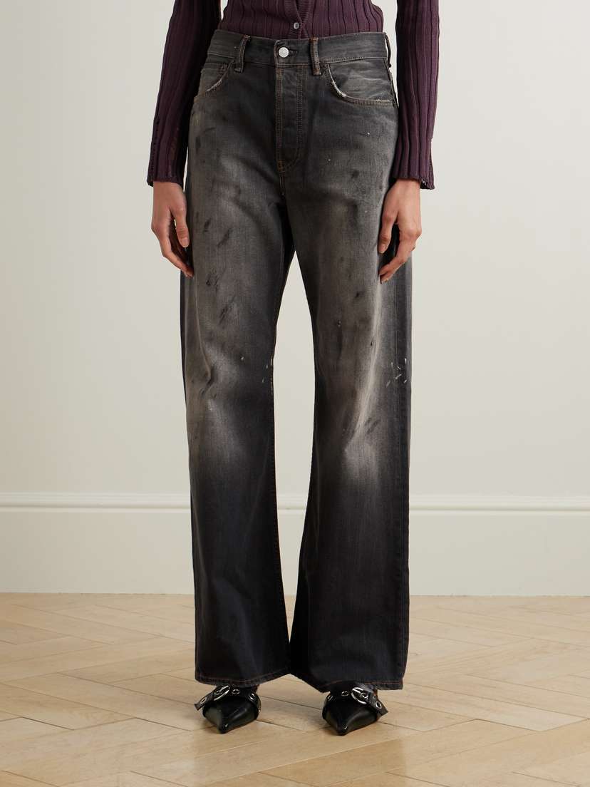 Acne Studios 2021 Distressed Low-rise Wide-leg Organic Jeans | Thumbnail 3 Acne Studios 2021 Distressed Low-rise Wide-leg Organic Jeans | Thumbnail 3