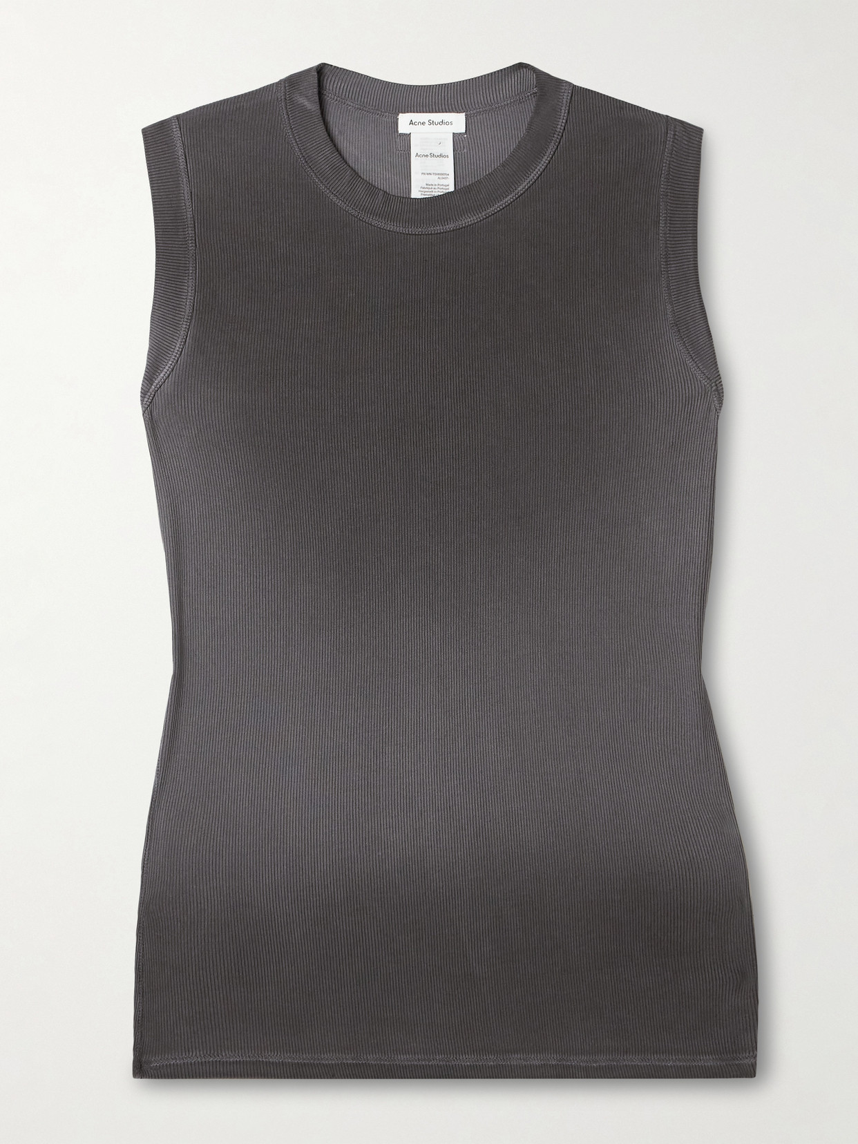 Acne Studios Ribbed Stretch-jersey Tank In Black