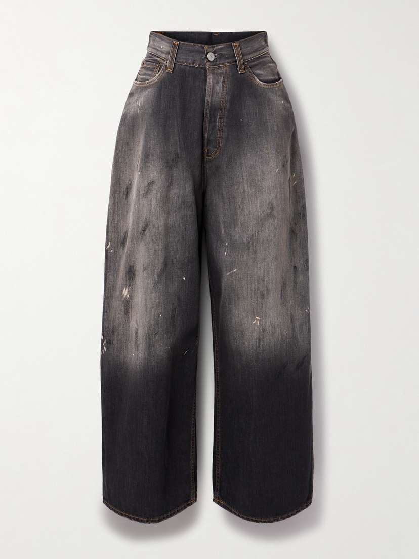 Acne Studios 2023 Distressed Mid-rise Wide-leg Jeans