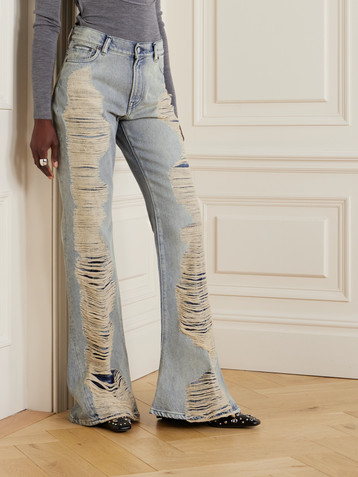 Acne Studios Distressed mid-rise flared jeans