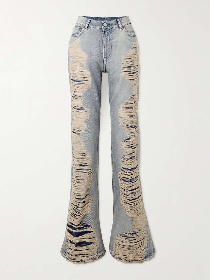 Acne Studios Distressed Mid-rise Flared Jeans