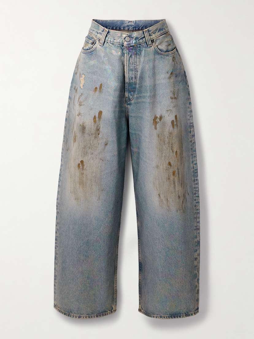 Acne Studios 2023 Distressed Mid-rise Wide-leg Jeans