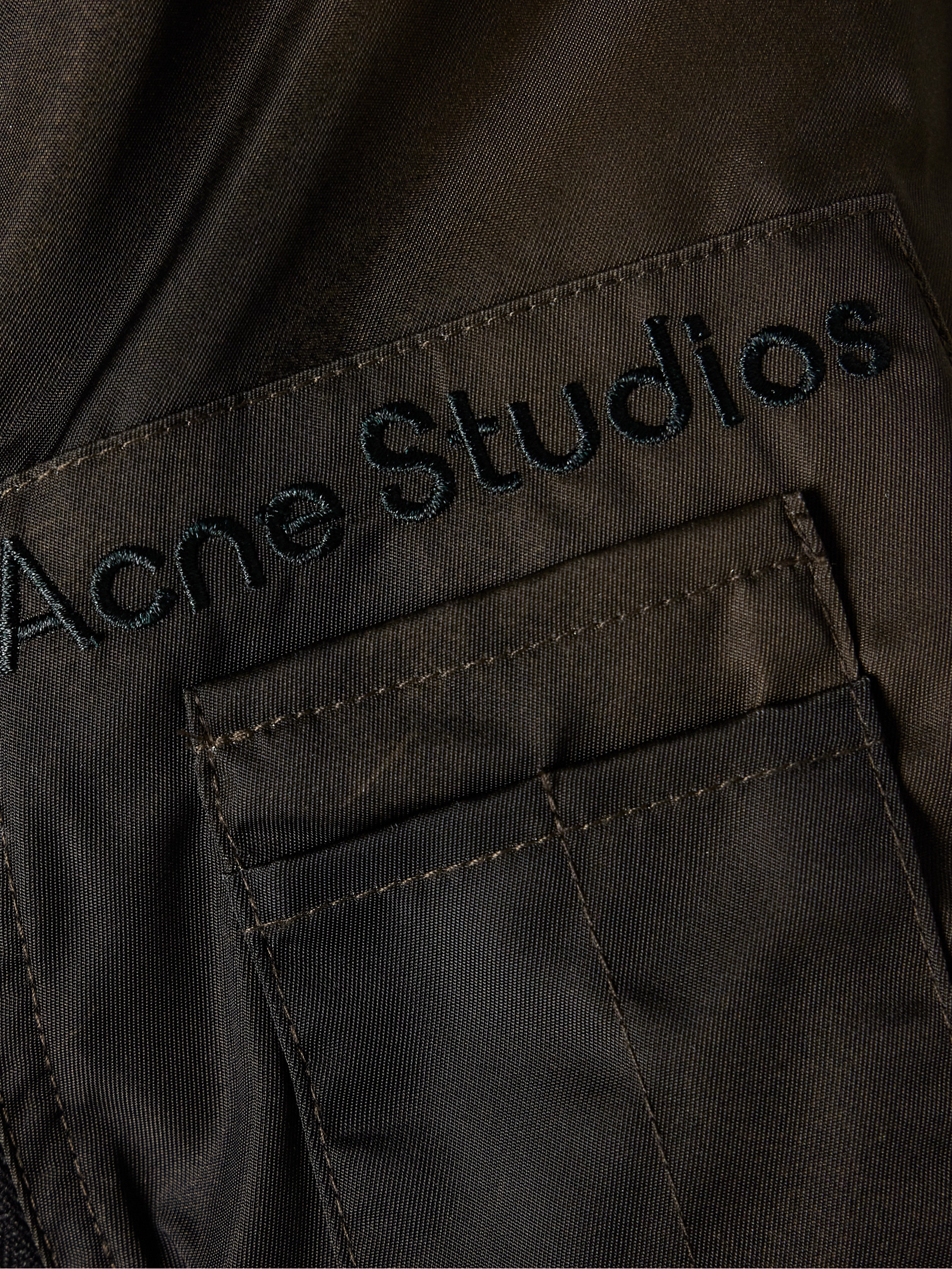 Acne Studios Fleece-trimmed padded shell bomber jacket thumbnail