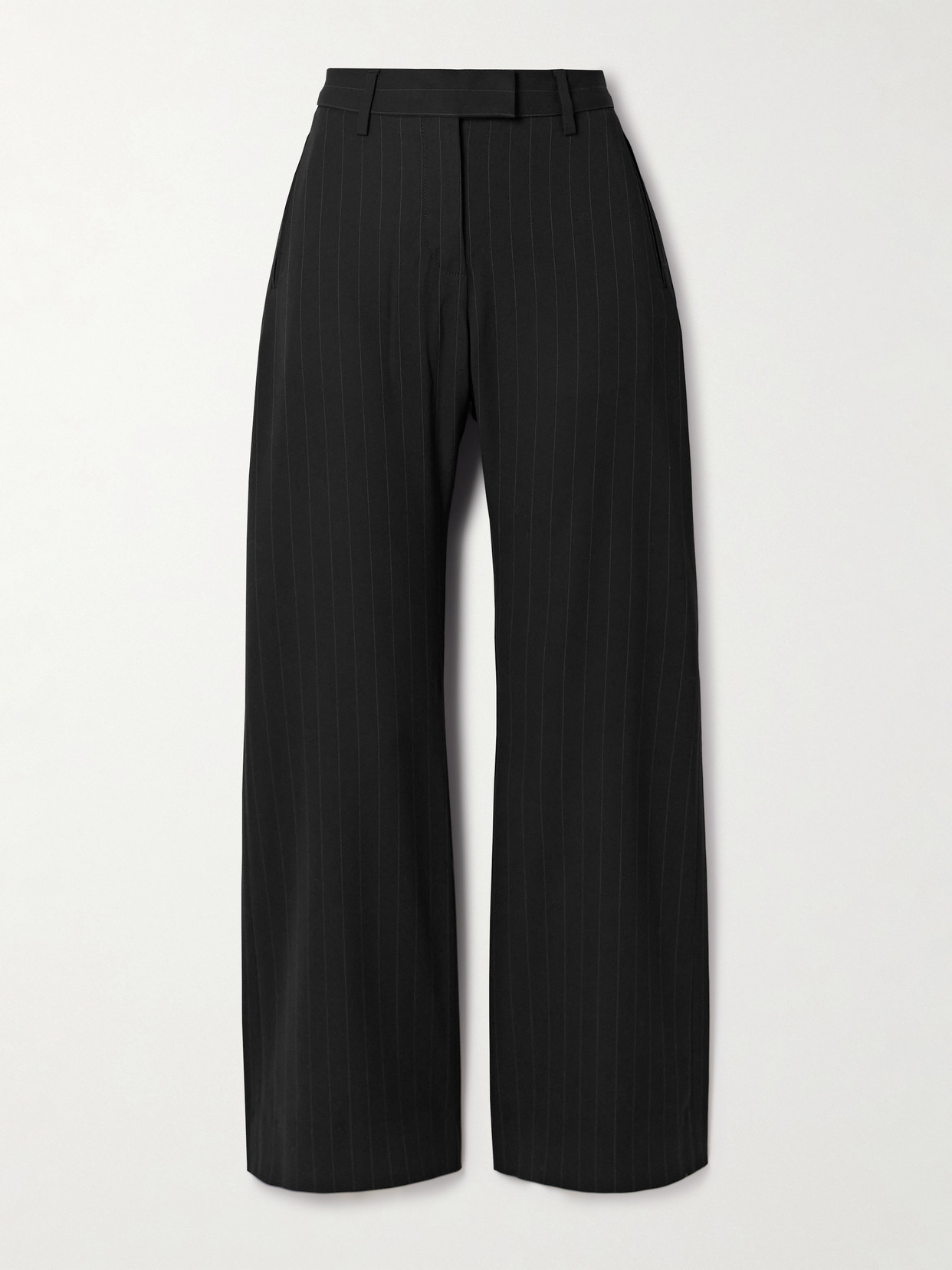 Acne Studios Pinstriped Crepe Straight-leg Pants In Gray