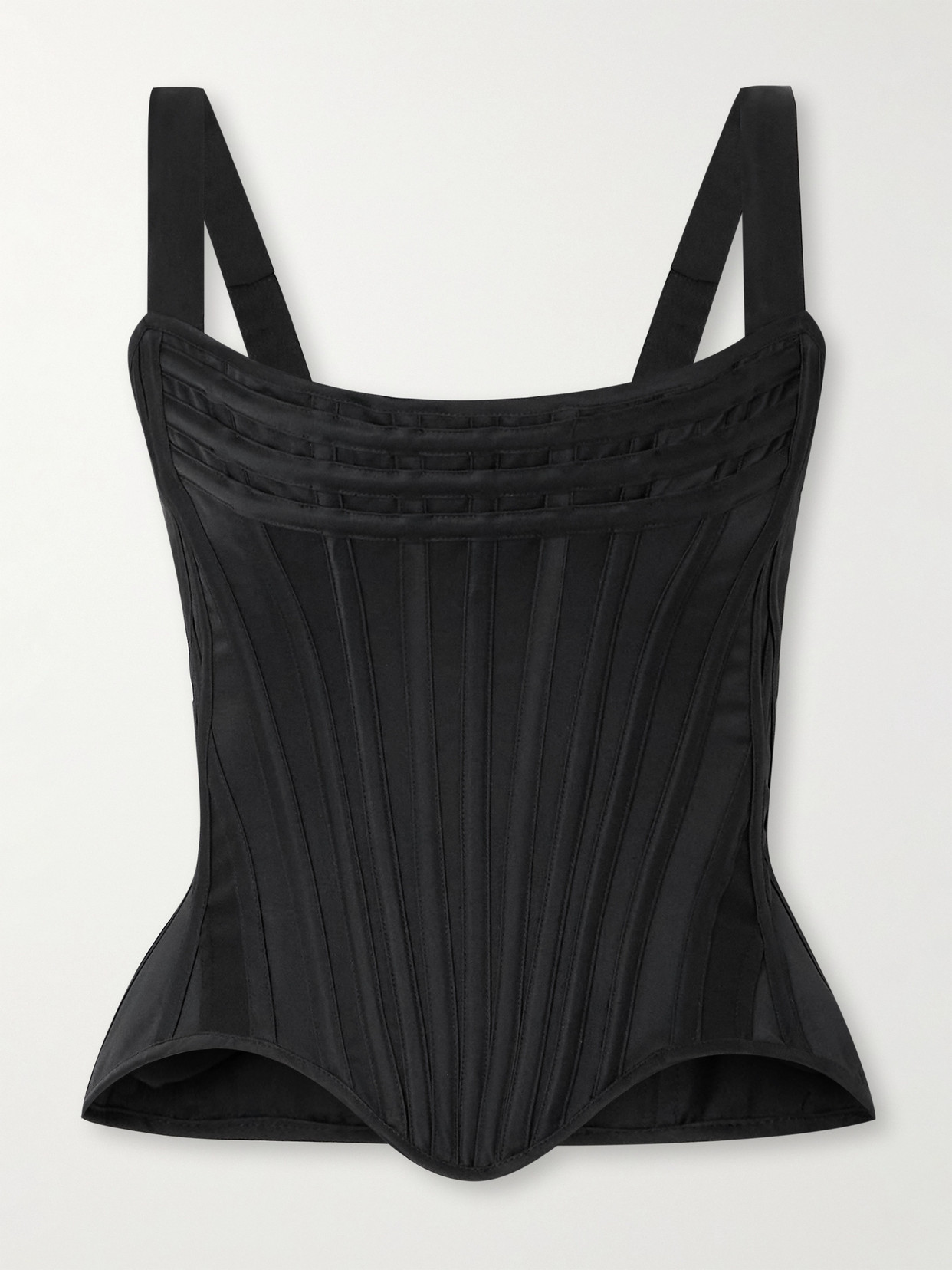 Wiederhoeft - Recycled-satin Bustier Top - Black
