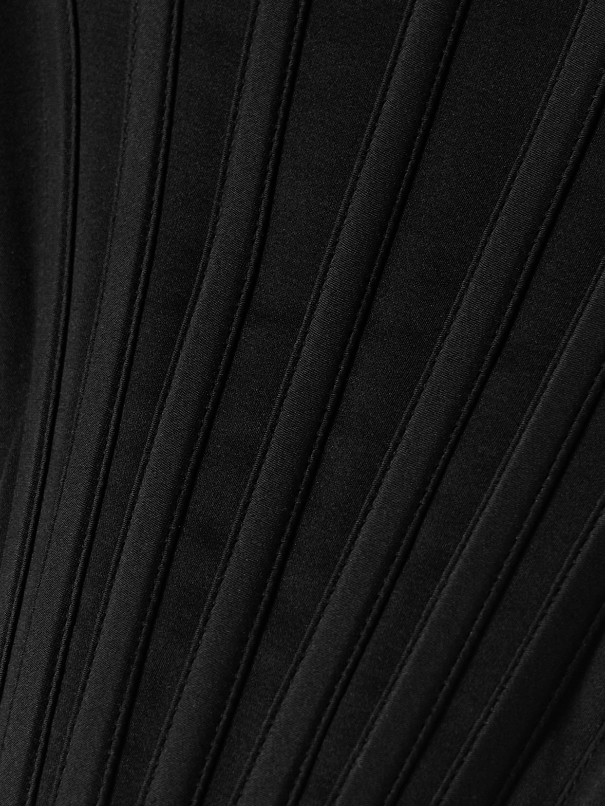 Wiederhoeft Wasp Strapless Recycled-satin Bustier Top In Black
