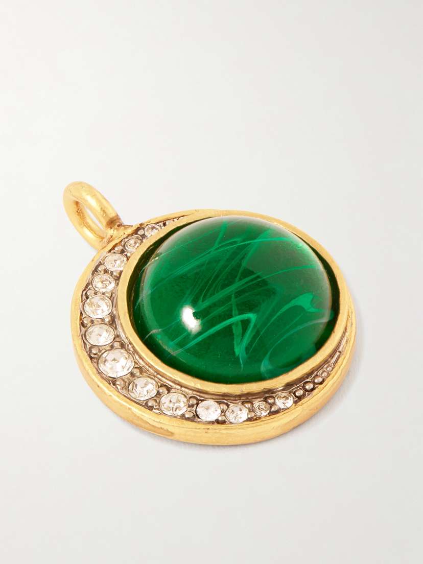 MAISON MAYLE Moonset Stone Gold-plated, Glass And Crystal Pendant