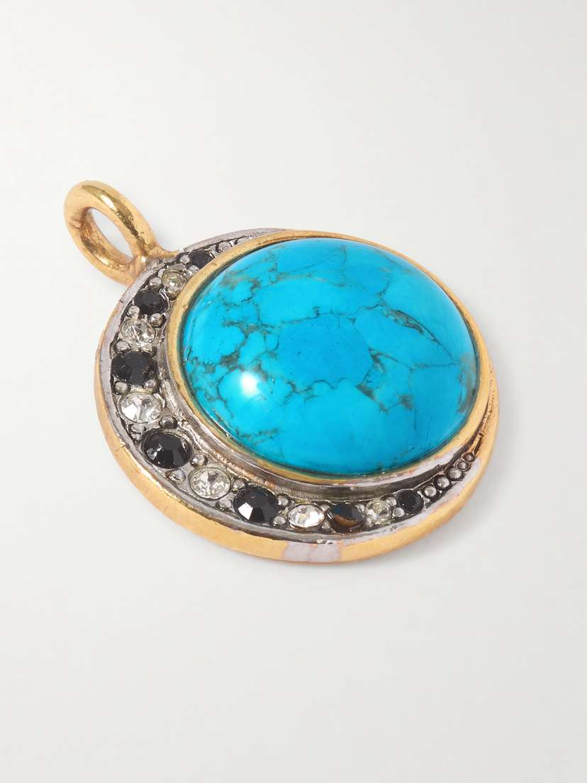 MAISON MAYLE Moonset Stone Gold-plated Multi-stone Pendant