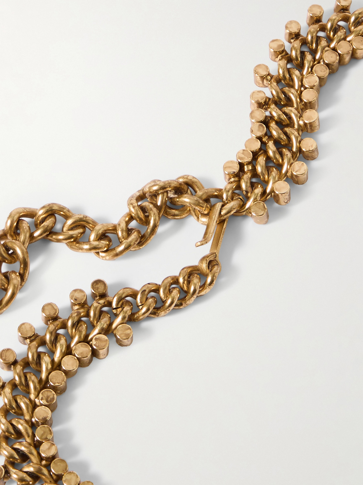 MAISON MAYLE KUSAMA RHODIUM AND GOLD-PLATED NECKLACE