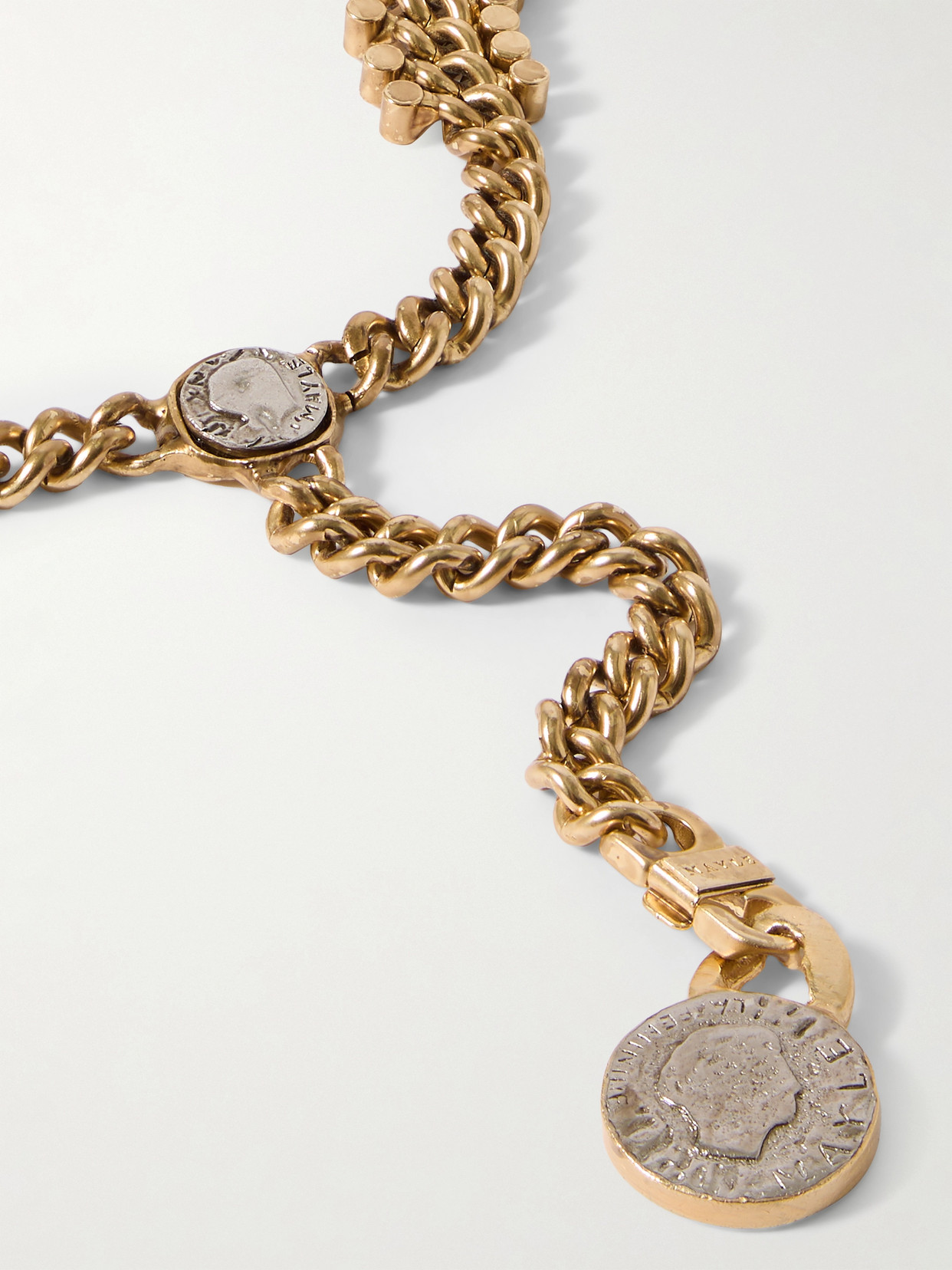 MAISON MAYLE KUSAMA RHODIUM AND GOLD-PLATED NECKLACE