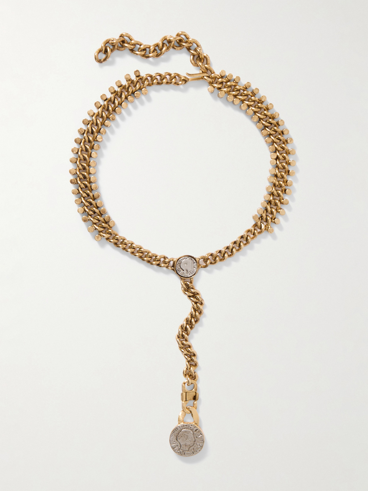 Maison Mayle Kusama Rhodium And Gold-plated Necklace