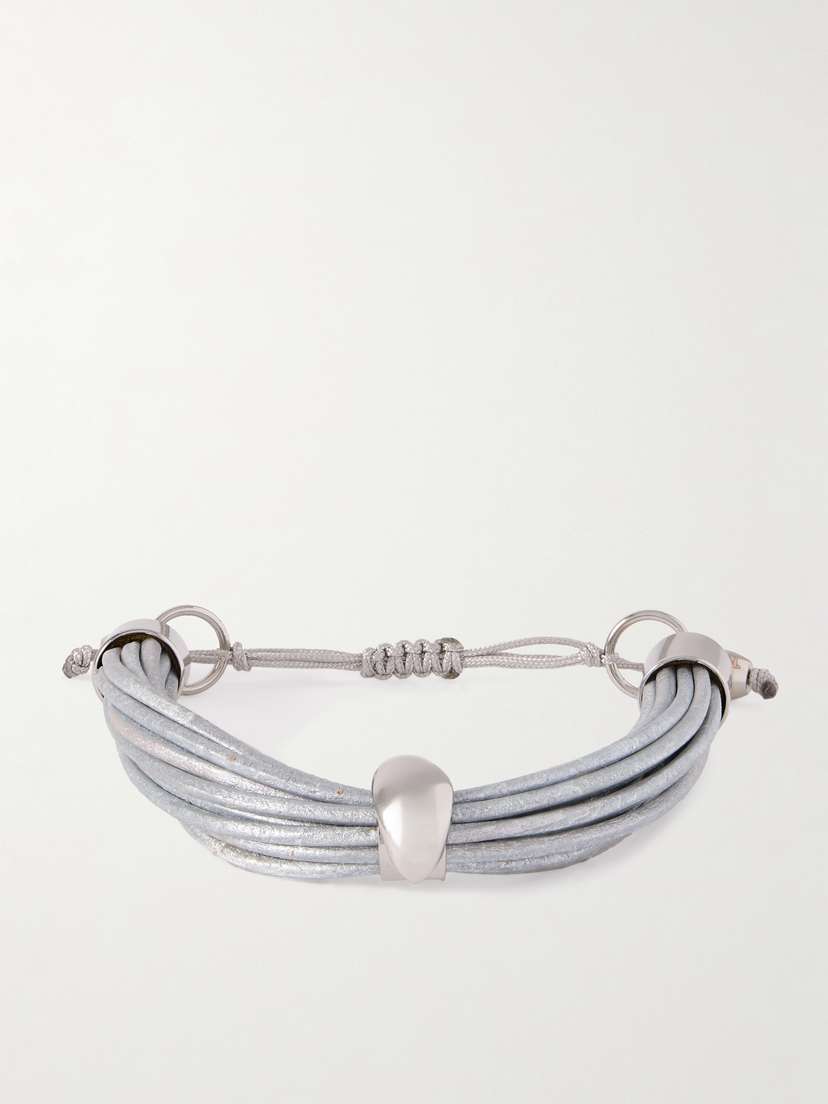 TOHUM Terra Mali Silver-plated And Leather Bracelet