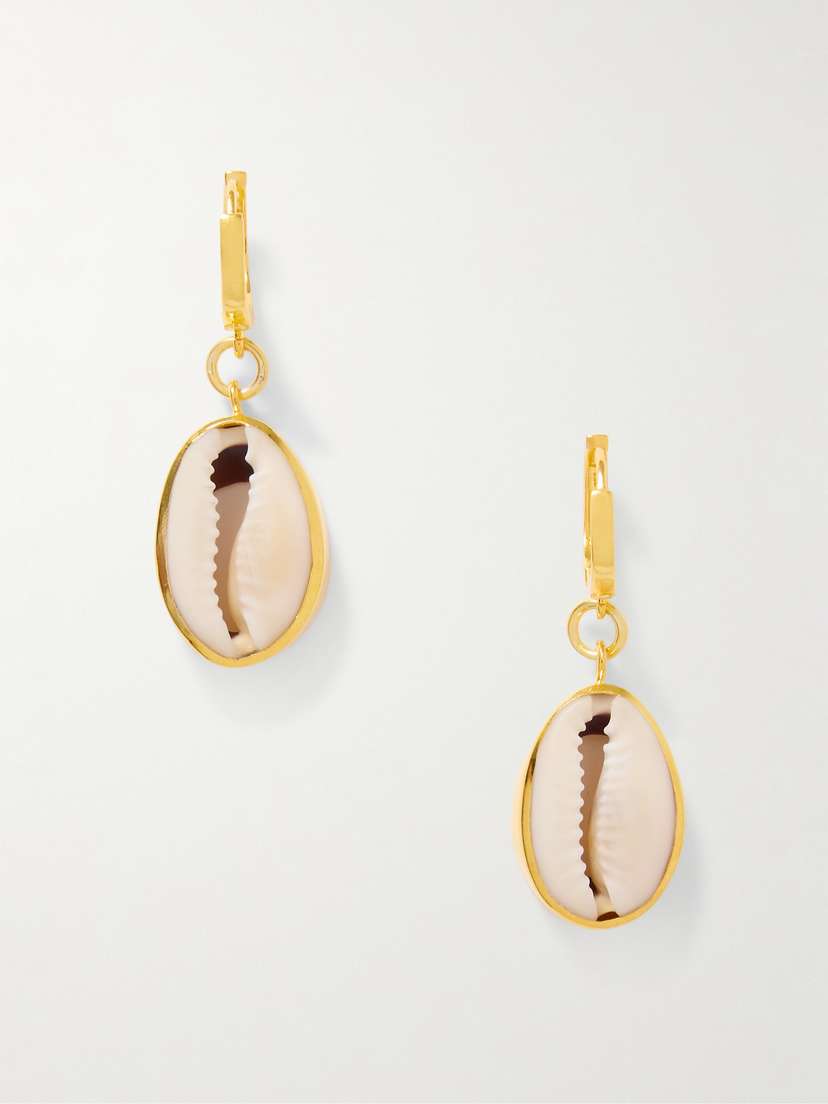 TOHUM Concha Puka Gold Vermeil Earrings