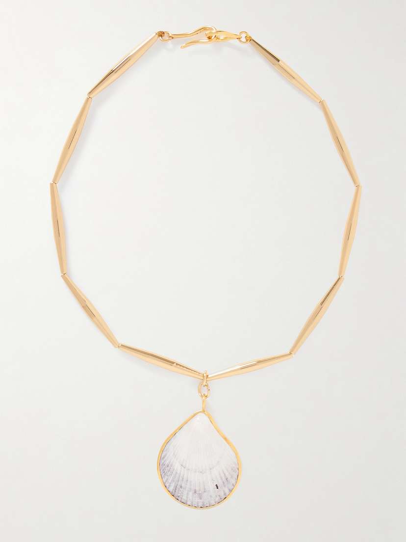 TOHUM Lumia Helia Gold-plated Shell Necklace