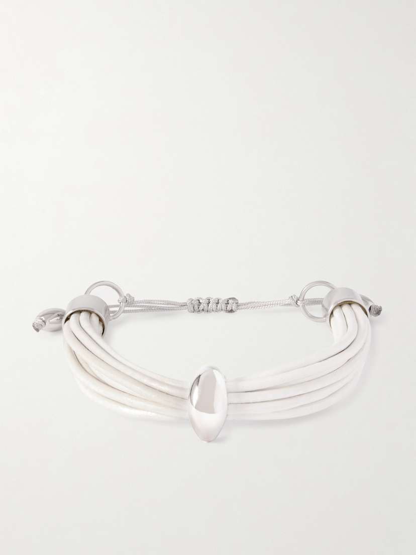 TOHUM Terra Mali Silver-plated And Leather Bracelet
