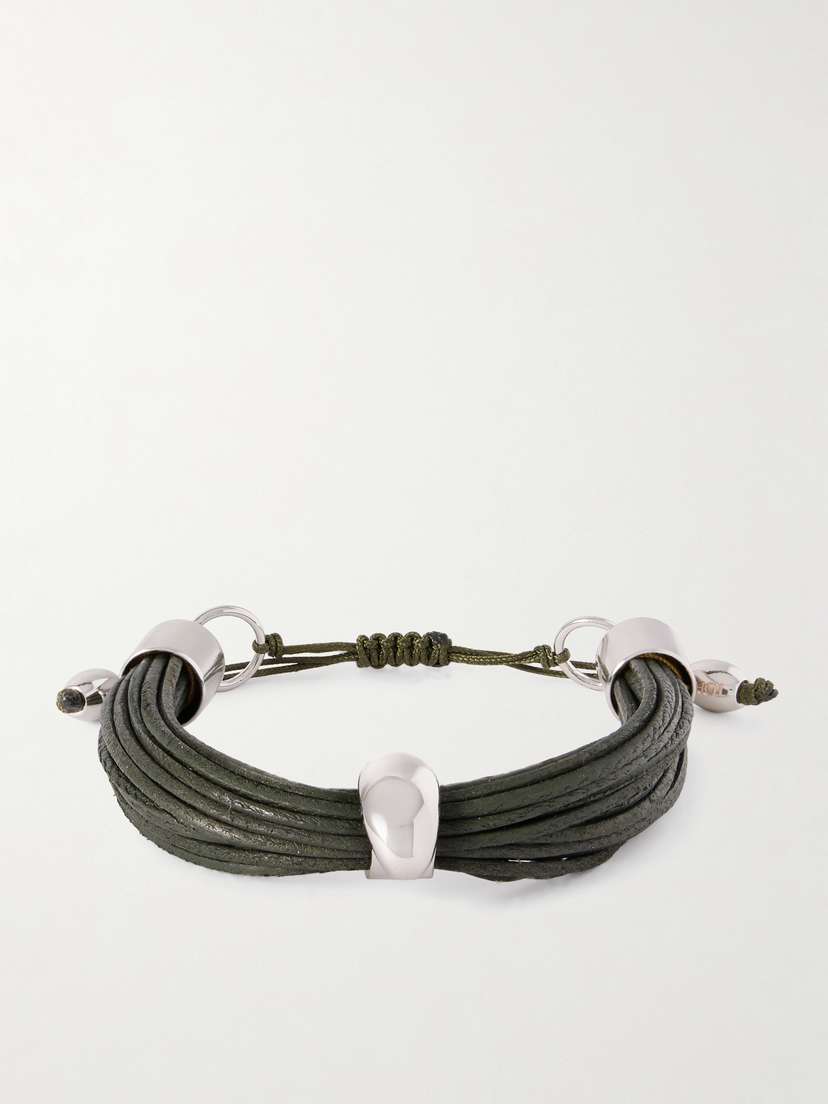 TOHUM Terra Mali Silver-plated And Leather Bracelet