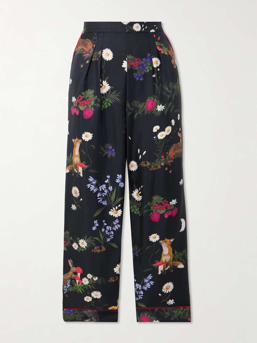 Eres Fables Poete Romance Printed Cotton And Silk-blend Pajama Pants