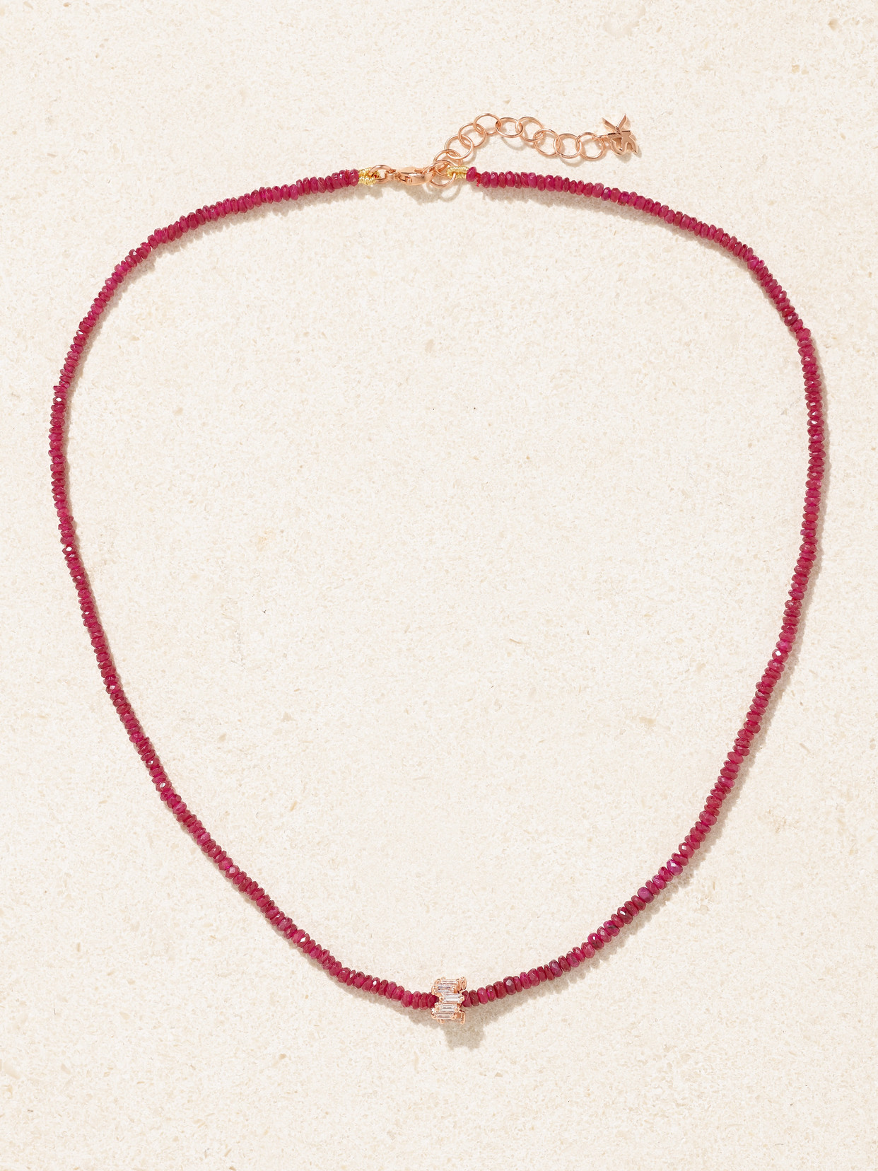 Suzanne Kalan - Infinite 18-karat Gold, Ruby And Diamond Necklace - Red