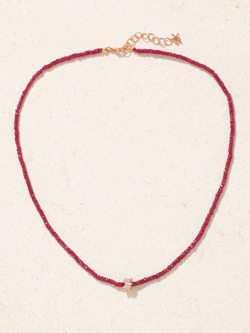 Suzanne Kalan Infinite 18-karat Gold, Ruby And Diamond Necklace