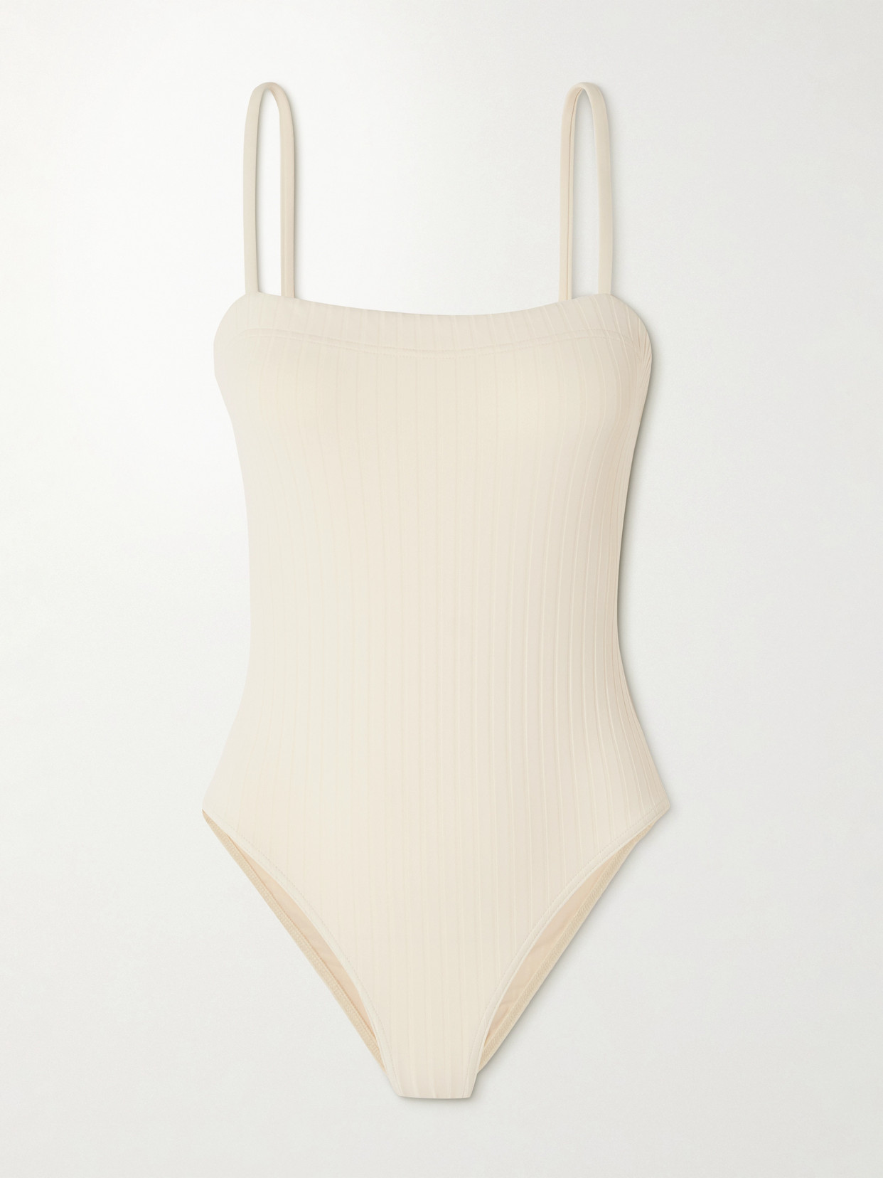 Eres - Paradise Tropicalia Ribbed Swimsuit - Cream