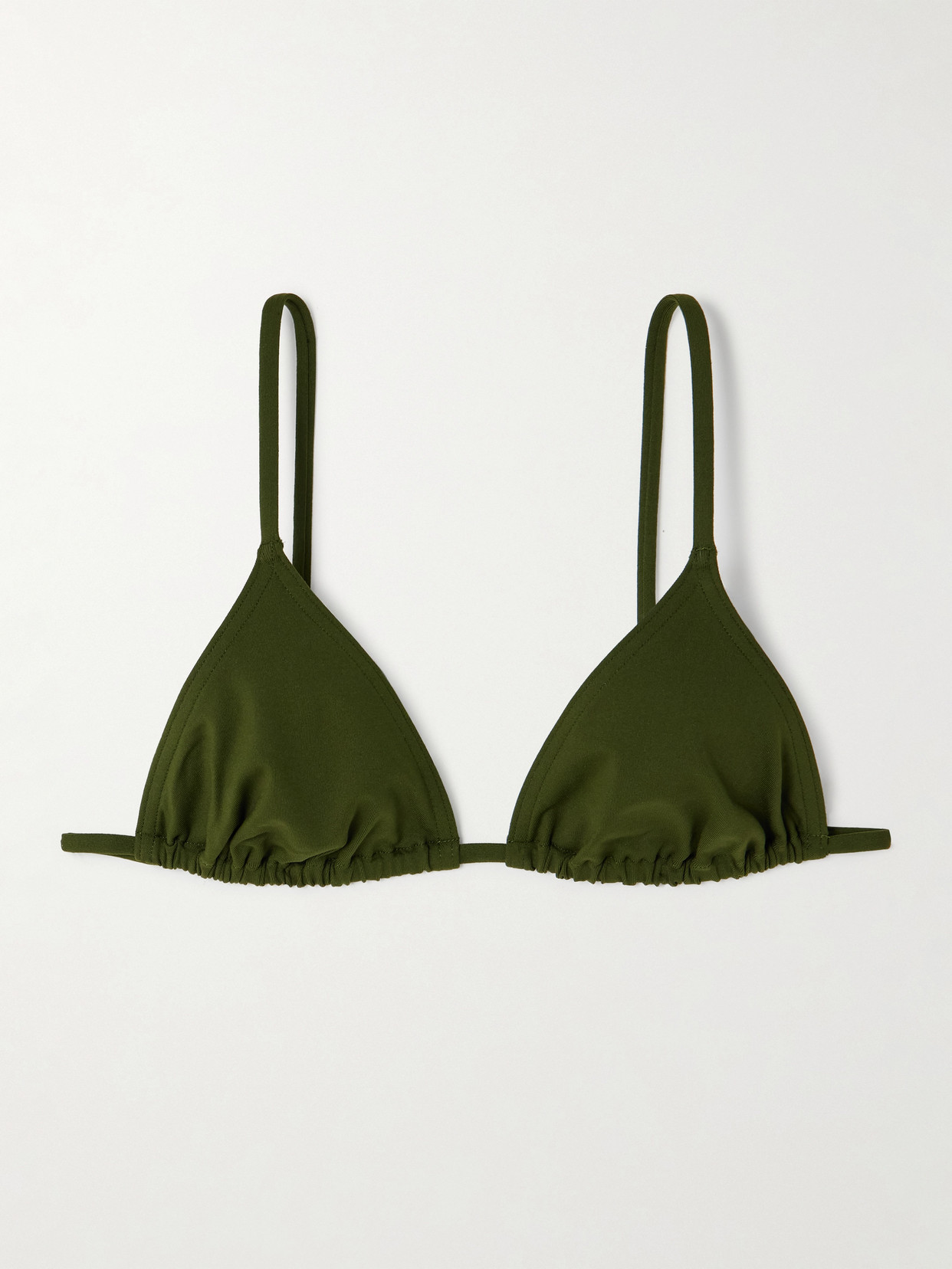 Eres Mouna Triangle Bikini Top In Green
