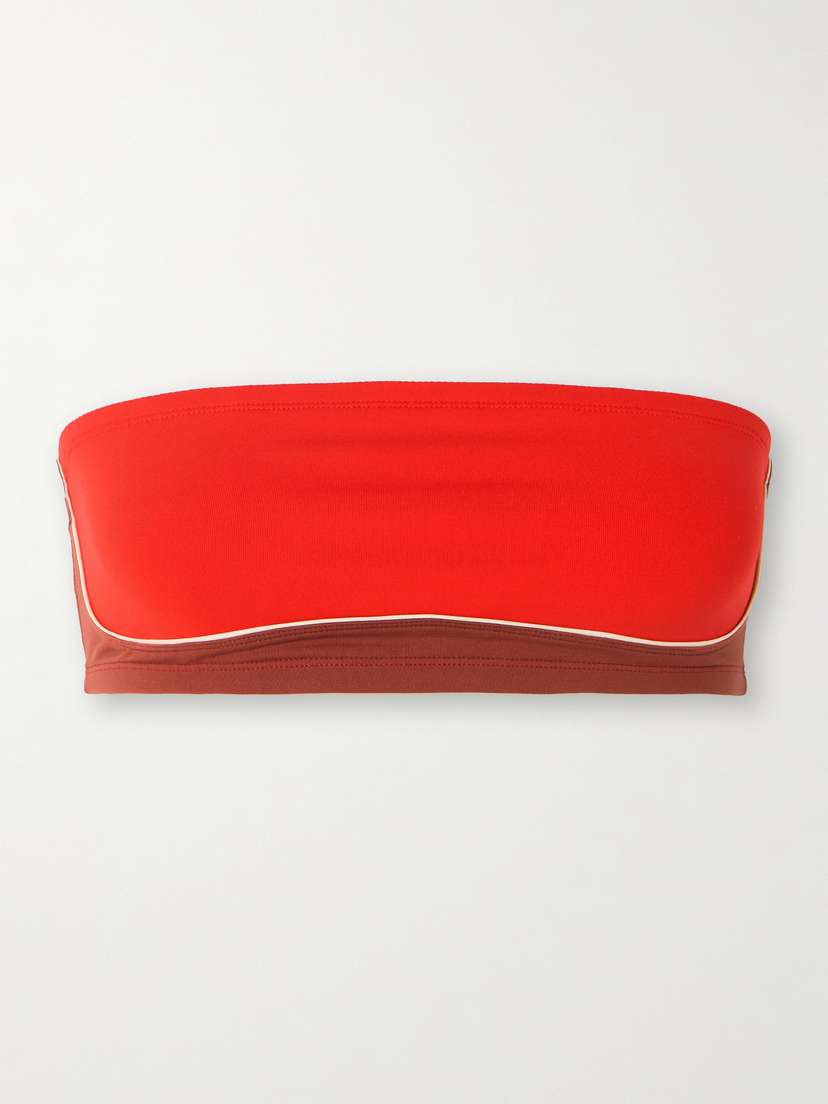 Eres Club Strapless Color-block Bikini Top