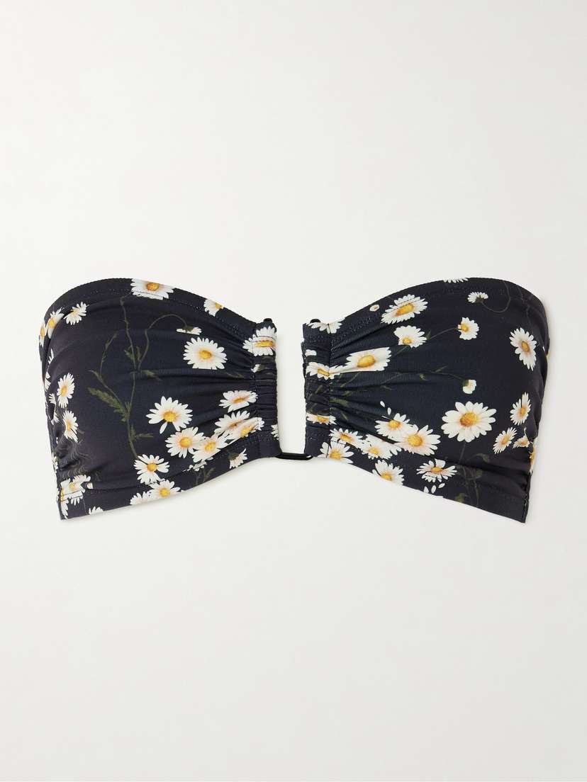 Eres Tendrement Floral-print Bandeau Bikini Top