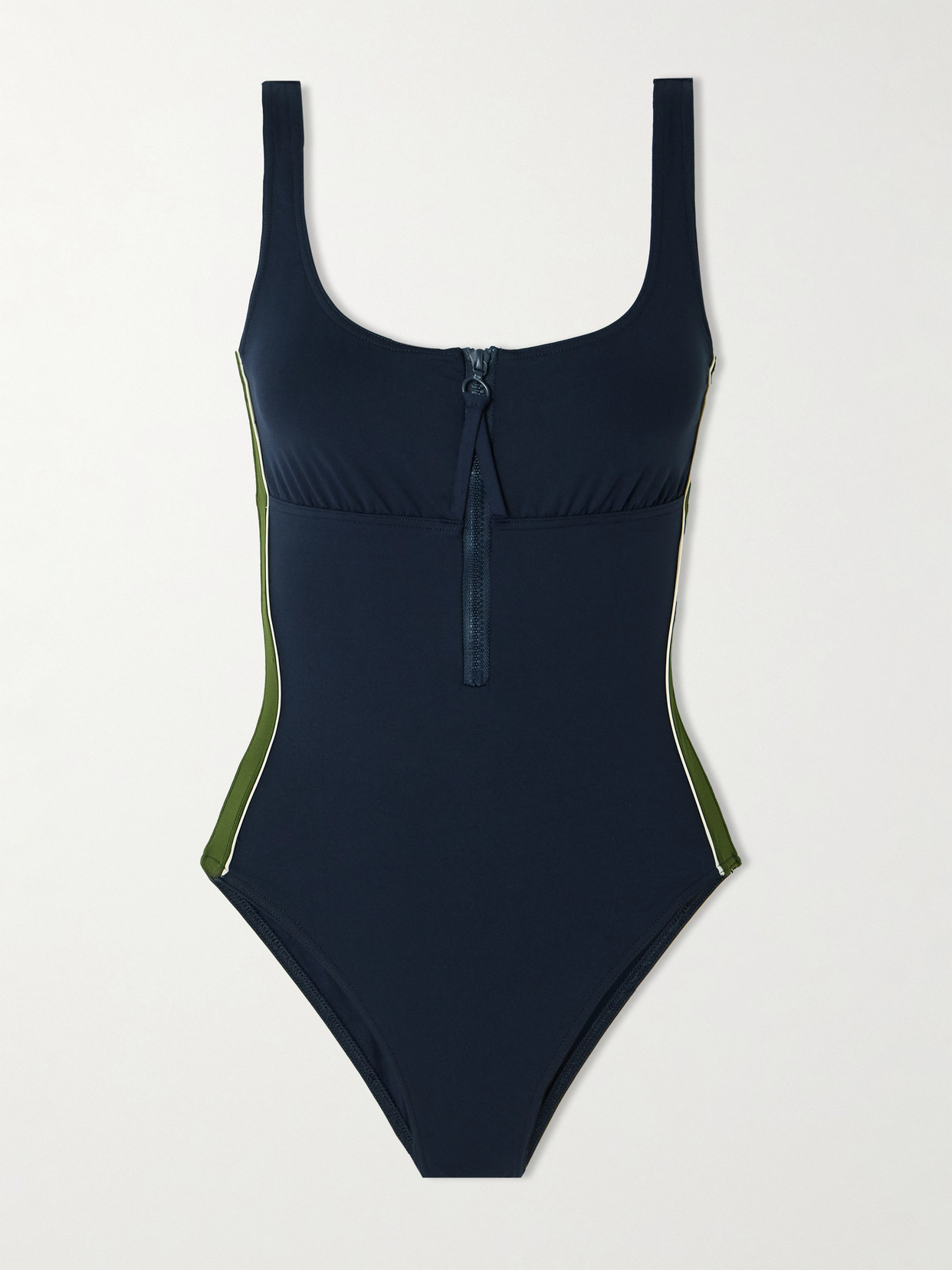 Eres - Athletic Tribune Paneled Swimsuit - Blue