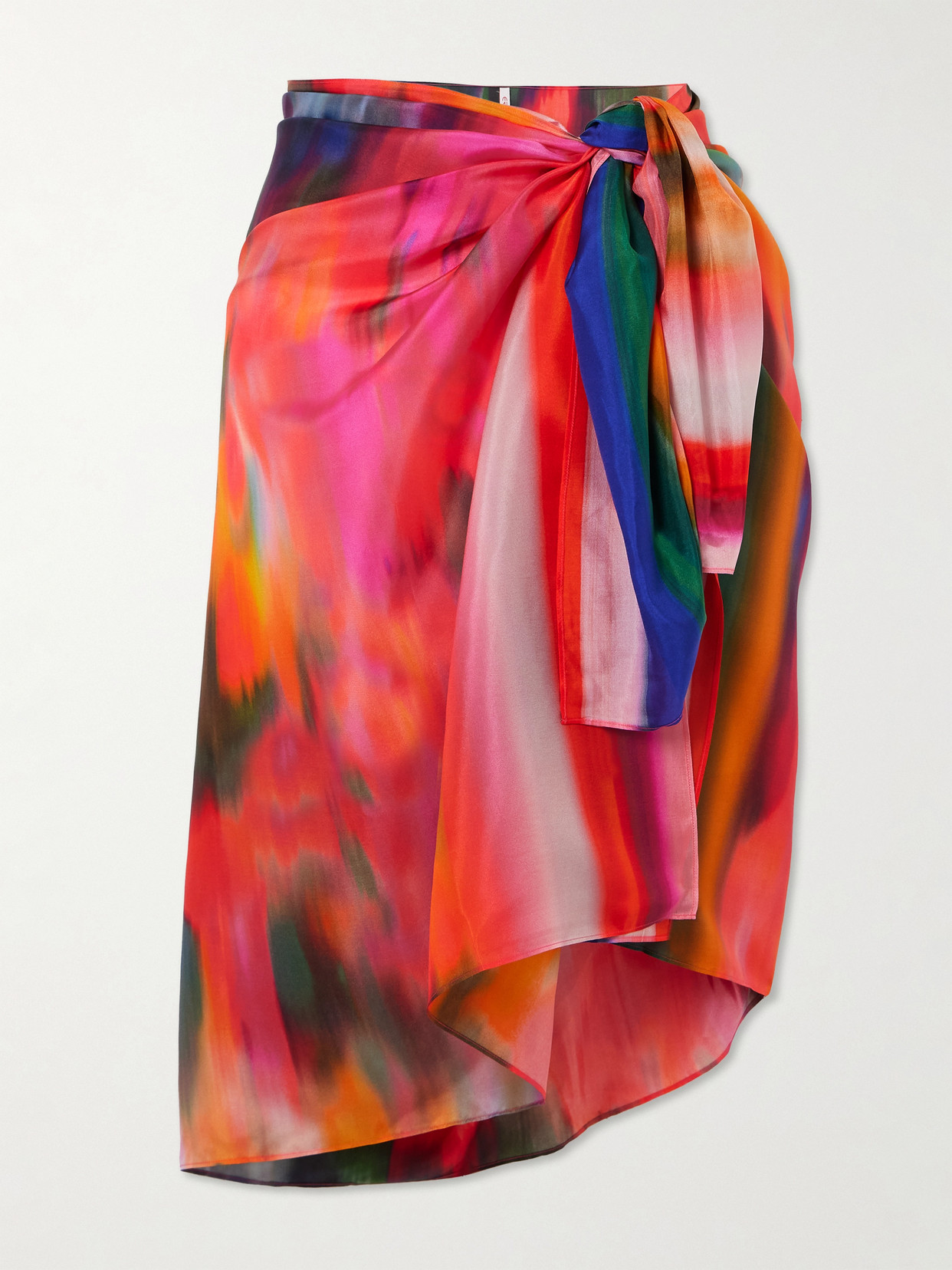 Eres Atmosphere Printed Silk Pareo In Pink