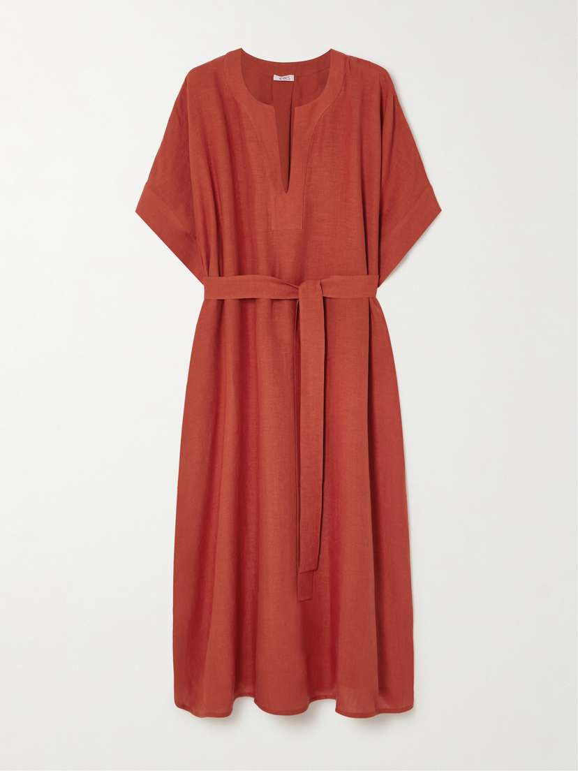 Eres Bibi Belted Linen Kaftan - Beachwear One Size